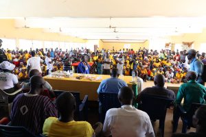 Fishmongers and Fishermen in large turnout at the Harper City Hall in Maryland County during one of the many town hall meetings  